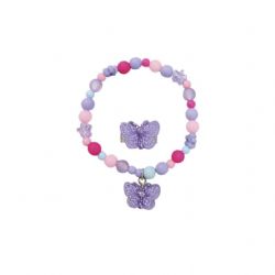 ASST. BRACELET ET BAGUE PAPILLON